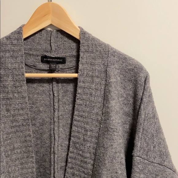 Banana Republic Merino Wool Cardigan Grey - Picture 3 of 10